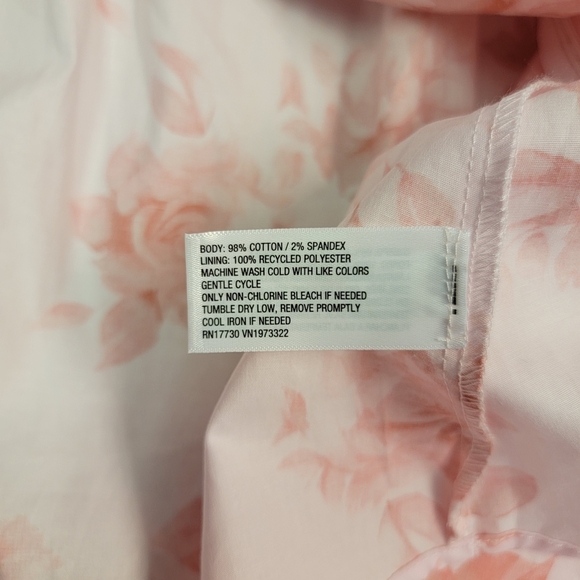 Wild Fable Mini Skater Halter Dress Women's Plus 3X Pink Floral Cotton - Picture 5 of 5